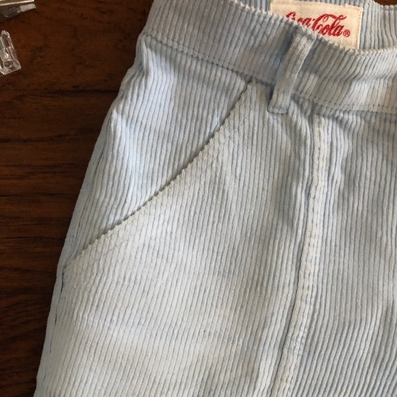 Vintage & Rare Coca-Cola Baby Blue Corduroy Womens Pants, Sz 2 - Picture 8 of 9